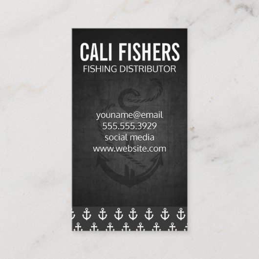 Carte De Visite Icône Ancre (Devant)