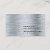 Carte De Visite Icône Ancre | Arrière - plan brossé métallique (Dos)