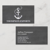 Carte De Visite Icône Ancre | Arrière - plan de tableau de bord (Devant / Derrière)