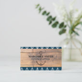 Carte De Visite Icône Ancre | Panneaux en bois (Debout devant)