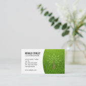 Carte De Visite Icône Arbre à Herbes Paysager (Debout devant)