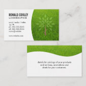Carte De Visite Icône Arbre à Herbes Paysager (Devant / Derrière)