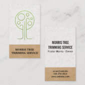 Carte De Visite Icône Arbre | Paysage | Gardener (Devant / Derrière)