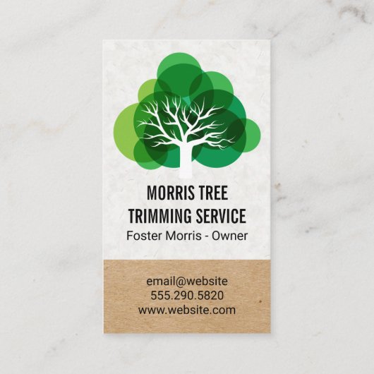Carte De Visite Icône Arbre | Paysage | Gardener (Dos)