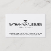 Carte De Visite icône baleine (Dos)