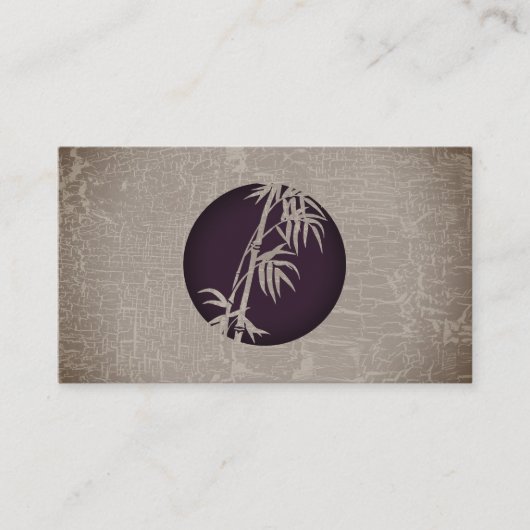 Carte De Visite Icône Bambou | Arrière - plan de texture (Devant)
