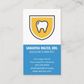 Carte De Visite Icône Bouclier dentaire | Dentiste associé (Devant)