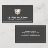 Carte De Visite Icône Bouclier dents (Devant / Derrière)