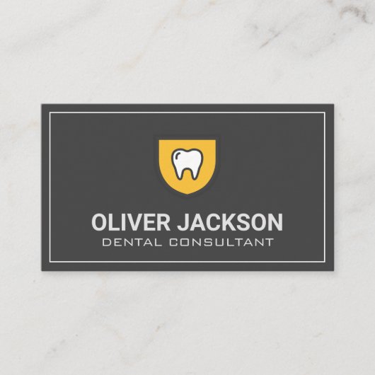 Carte De Visite Icône Bouclier dents (Devant)