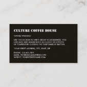 Carte De Visite Icône café, Barista, Café, Café, Café (Dos)