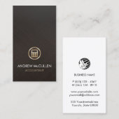 Carte De Visite Icône Calculatrice comptable Faux Gold (Devant / Derrière)