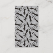 Carte De Visite Icône calmar noir vertical (Dos)