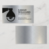Carte De Visite Icône Caméra de sécurité | Arrière - plan métalliq (Devant / Derrière)