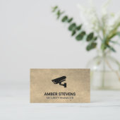 Carte De Visite Icône Caméra de sécurité | Arrière - plan texture (Debout devant)