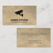 Carte De Visite Icône Caméra de sécurité | Arrière - plan texture (Devant / Derrière)