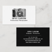 Carte De Visite Icône caméra numérique, photographe, photographie (Devant / Derrière)