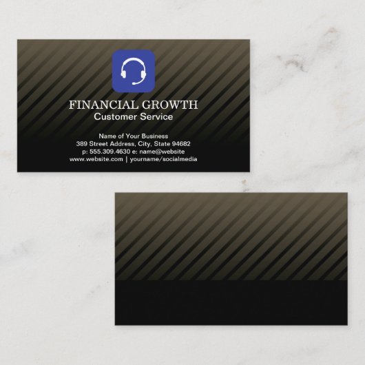 Carte De Visite Icône Casque (Devant / Derrière)