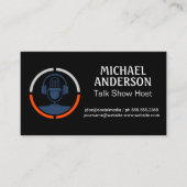 Carte De Visite Icône casque du microphone (Devant)