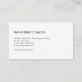 Carte De Visite Icône ciseaux / Coiffeuse (Dos)