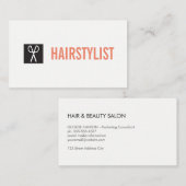 Carte De Visite Icône ciseaux / Coiffeuse (Devant / Derrière)