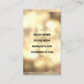 Carte De Visite Icône Ciseaux | Gold Boke (Dos)