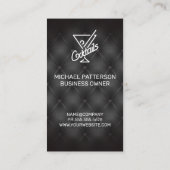 Carte De Visite Icône Cocktails | Bar et restaurant Upholstery (Dos)