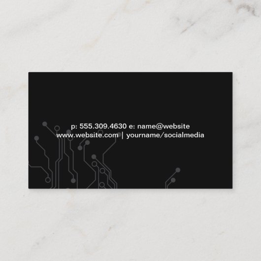 Carte De Visite Icône Codage | Circuit Board (Dos)