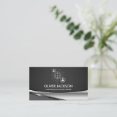 Carte De Visite Icône Communication réseau | Logo de l'entreprise (Debout devant)