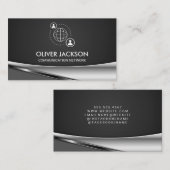 Carte De Visite Icône Communication réseau | Logo de l'entreprise (Devant / Derrière)