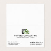 Carte De Visite Icône Comptabilité (Extérieur déplié)