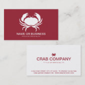 Carte De Visite icône crabe (Devant / Derrière)