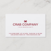 Carte De Visite icône crabe (Dos)