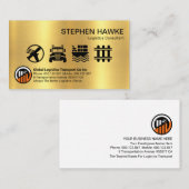 Carte De Visite Icône Creative Gold Logistic Services (Devant / Derrière)