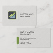 Carte De Visite Icône Croissance | Investissements (Devant / Derrière)