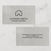 Carte De Visite Icône d'accueil | Arrière - plan de texture (Devant / Derrière)