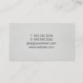 Carte De Visite Icône d'accueil | Cuir blanc (Dos)