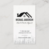 Carte De Visite Icône d'accueil | Ville Skyline (Devant)