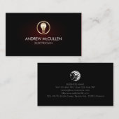 Carte De Visite Icône d'ampoule de réparation électrique à domicil (Devant / Derrière)