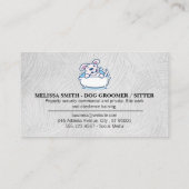 Carte De Visite Icône de bain de chien (Dos)