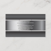 Carte De Visite Icône de bière Arrière - plan métallique (Dos)