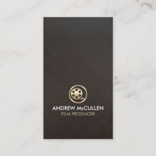 Carte De Visite Icône de bobine de film or producteur de cinéma
