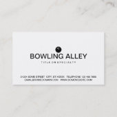 Carte De Visite icône de boule de bowling (Dos)