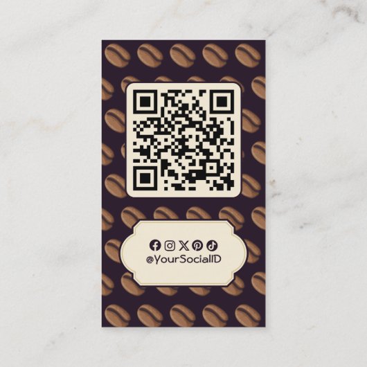 Carte De Visite Icône de café (Dos)