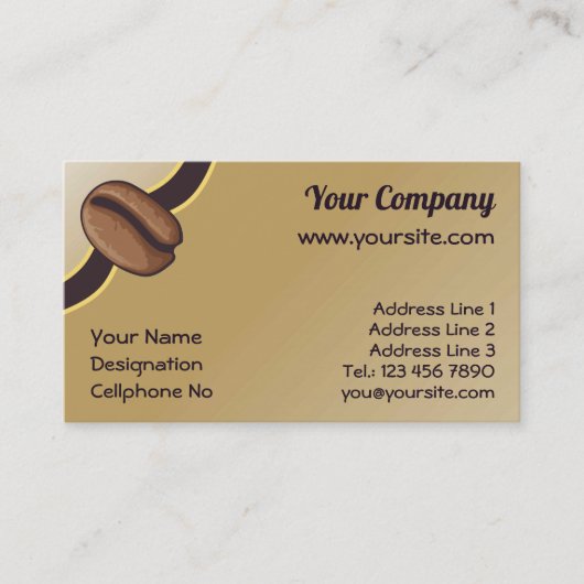 Carte De Visite Icône de café (Devant)