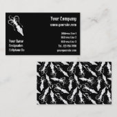 Carte De Visite Icône de calmar blanc horizontal (Devant / Derrière)