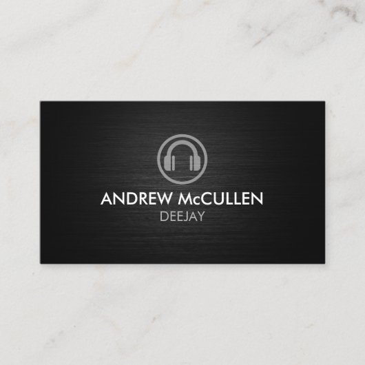 Carte De Visite Icône de casque de Disc Jockey Deejay DJ  (Devant)