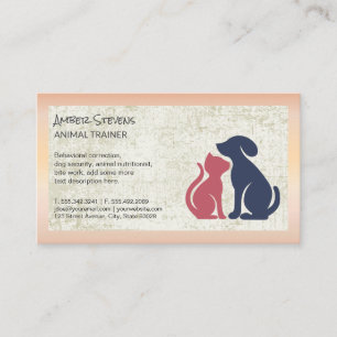 Carte De Visite Icône de chat de chien   Protection des animaux