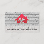 Carte De Visite Icône de clé du marteau d'accueil | Arrière - plan (Dos)