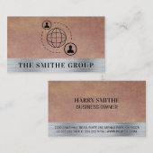 Carte De Visite Icône de communication réseau Arrière - plan métal (Devant / Derrière)