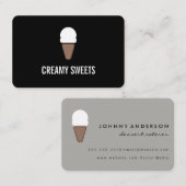 Carte De Visite Icône de cône de crème glacée / Variation (Devant / Derrière)